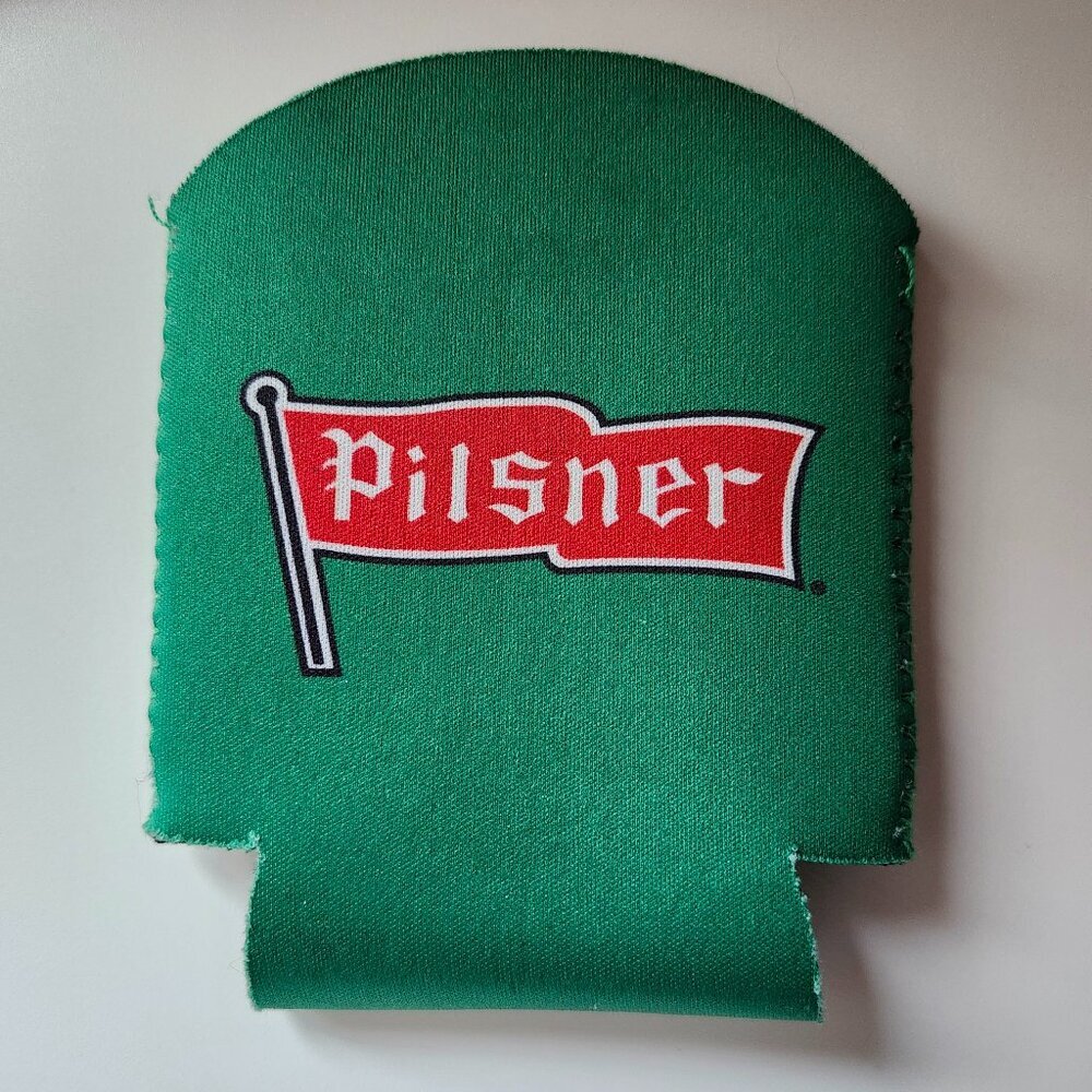 Old Style Pils Pilsner Bunny Koozie BRIGHT GREEN